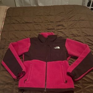 The North Face Fuchsia and black Fleece Jacket